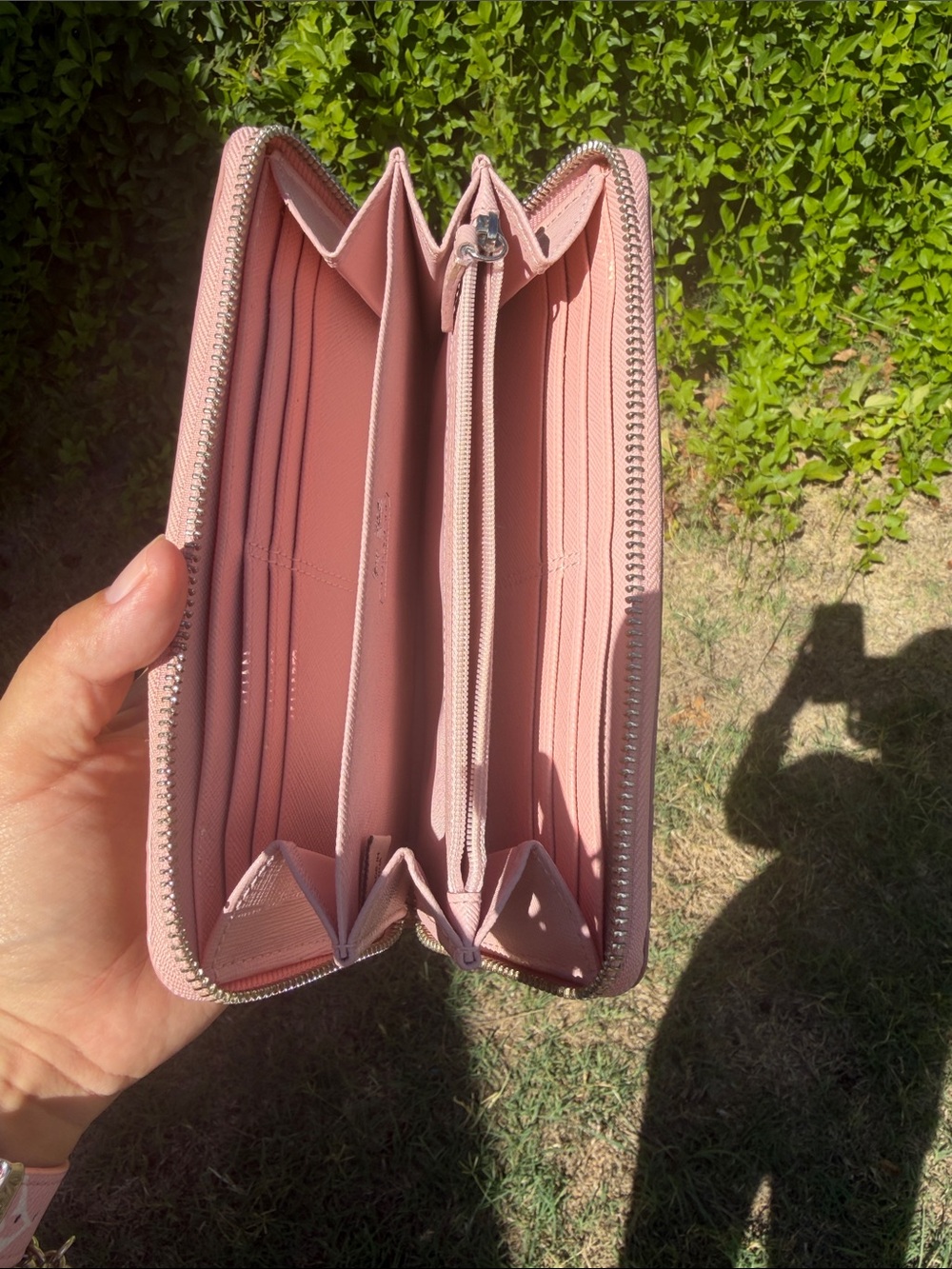 Coach Waverly Hearts F44773 Pink Signature Accordion Zip Wallet Rare - Picture 13 of 17